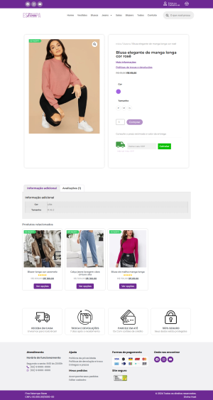 Loja Fina Estampa Fashion em WordPress + Elementor PRO