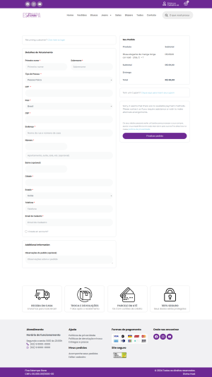 Loja Fina Estampa Fashion em WordPress + Elementor PRO